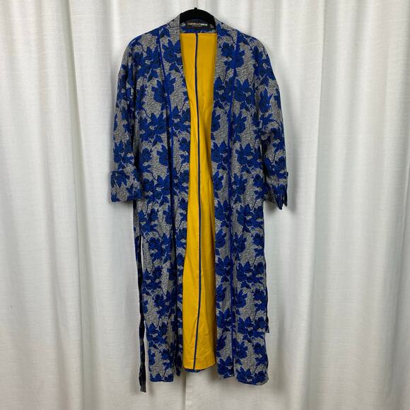 New York&Company x Gabrielle Union Blue Floral Duster Coat Sz.XS/S - Picture 6 of 16